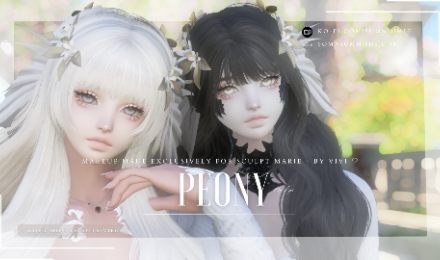 [Lys] ⟡ Peony - Makeup for Sculpt Marie - By Vivi ♡ [Miqote&Aura&Viera]