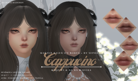 ⟡  Cappucino – Makeup based on Borea – By Sepha ♡ & [Vanilla] [Miqo’te, Au Ra & Viera]