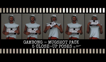 Gambong Mugshot Pose Pack